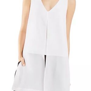 BCBGMaxAzria Tan Women's Svetlana High/Low Overlay Top